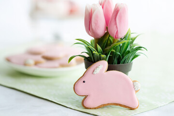 Obraz na płótnie Canvas Easter bunny cookie