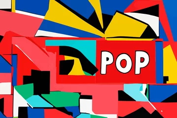 Foto op Plexiglas pop-art painting, abstract artwork, colorful pop art © Alessandro
