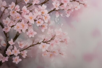 pink cherry blossom in spring created with generative AI software.