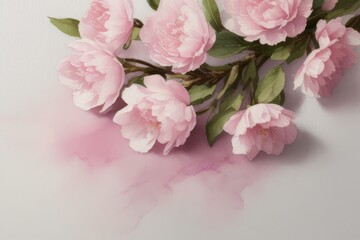 Naklejka na ściany i meble pink cherry blossom in spring created with generative AI software.