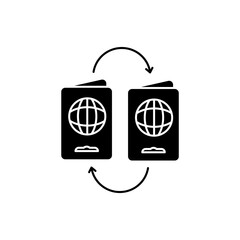 immigration concept line icon. Simple element illustration. immigration concept outline symbol design.