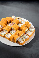 Set of hot tempura rolls, a crispy and satisfying selection for those who love a warm twist on sushi