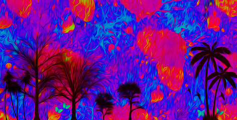 Fototapeta na wymiar Abstract Colorful Natural fabric Silk Astro Aurora Light Sky Background
