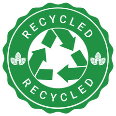 recycled polyethylene . Vector stock illustration