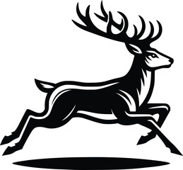 Deer Running Vector illustration design
