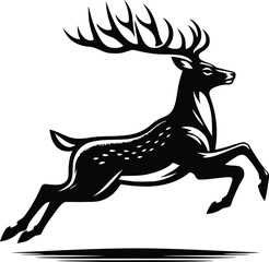 Deer Running Vector illustration design