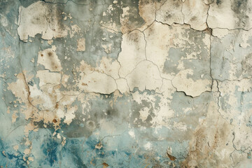 An old concrete wall with cracks and dirt.