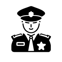 Law enforcement icon representing law, judgment, lawsuit, and criminal investigation, capturing the essence of legal processes and enforcement.
