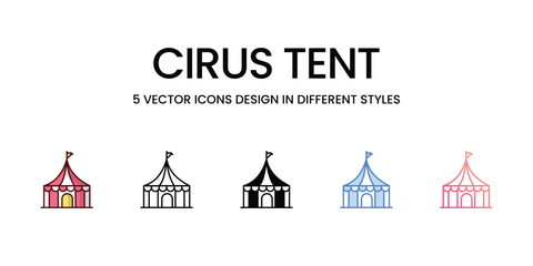 Cirus Tent icons. Suitable for Web Page, Mobile App, UI, UX and GUI design.