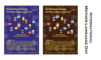 Simple flat victor International Mother Language Day design.