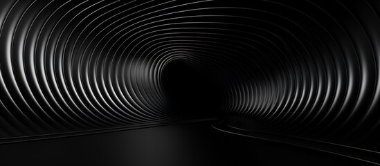 Sound waves oscillating dark black light.AI Generative