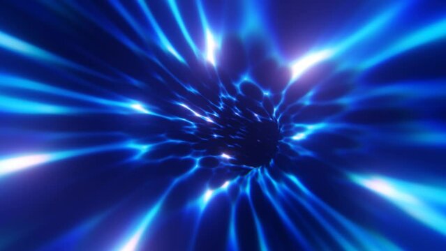 Endless light tunnel. Glares of light, teleportation. Can be used as a transition. Looped teleport tunnel.