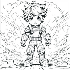 Attitude super hero coloring pages drawing for kids