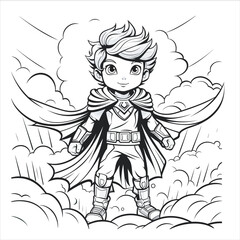 Attitude super hero coloring pages drawing for kids