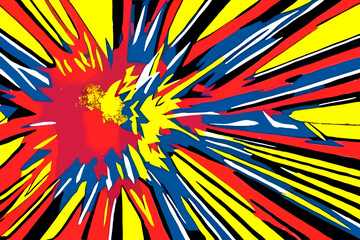 Fototapeta premium pop-art painting, abstract artwork, colorful pop art