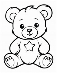 Cute Teddy Bear Coloring Pages Drawing For Kids