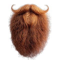 Long beard isolated on transparent or white background generative ai