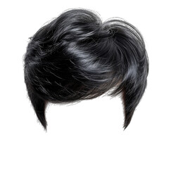 Human hair wig isolated on transparent or white background generative ai 
