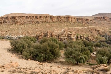 Scenic view of Beautiful rock formation from Southern Aures mountains, Khenchela