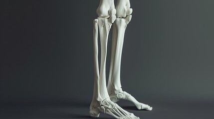 The leg and knee bone showing pain. medical use Education and Commerce. the painful point with a red x-ray
