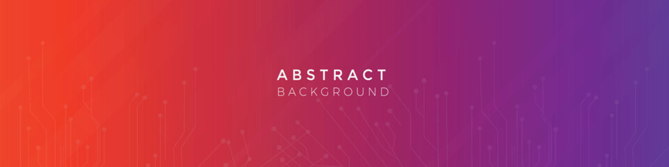 abstract Gradient technology background social media cover banner template - obrazy, fototapety, plakaty