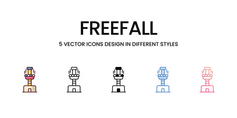 Freefall icons. Suitable for Web Page, Mobile App, UI, UX and GUI design.