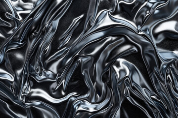 Melty metallic leather abstract background, metal texture