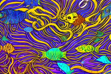 phosphorescent artwort, iridescent abstract painting, digital artwork of an iridescent wall