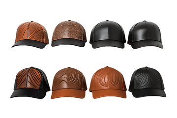 set of hats  isolated on PNG background