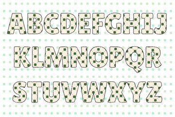Handcrafted Saint Patrick letters color creative art typographic design