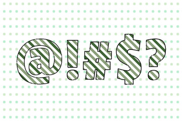 Handcrafted Saint Patrick letters color creative art typographic design