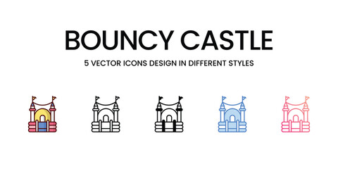 Bouncy Castle icons. Suitable for Web Page, Mobile App, UI, UX and GUI design.
