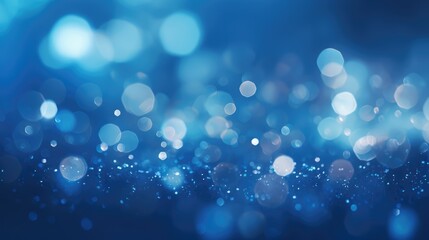 Abstract soft blue bokeh background. AI generated.