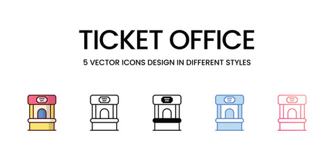 Ticket Office icons. Suitable for Web Page, Mobile App, UI, UX and GUI design.