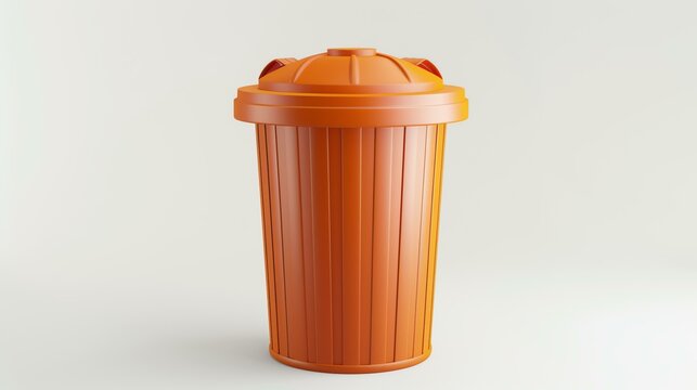 A sleek and modern 3D rendered icon of a trash bin, perfect for websites, apps, and presentations. The clean design stands out against a crisp white background, adding a touch of sophisticat