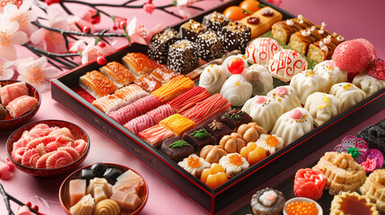 assortment of sweets in the market