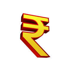 Golden Rupee Currency symbol