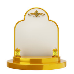 Mosque-themed Podium Portrayed in 3D Graphics