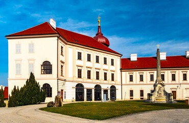 Famous historic Melk abbey in Wachau valley, Austria