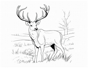 Deer Coloring Pages for Kids