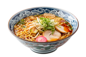 An appetizing bowl of ramen on transparent background - Powered by Adobe