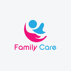 family care logo design vector