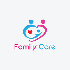 family care logo design vector