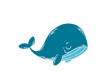 blue whale illustration