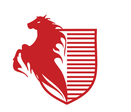 heraldic lion on a white background