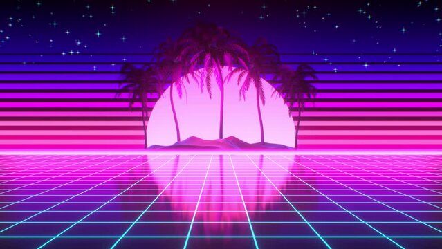 Retro wave background