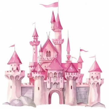 Enchanted Watercolor Castle