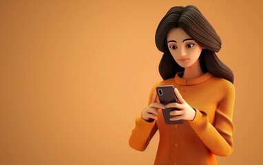 a girl holding a mobile phone