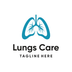 Lungs care logo design creative concept unique style Premium Vector Part 3
