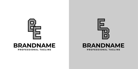 Letters BE and EB Dot Monogram Logo, Suitable for business with BE or EB initials